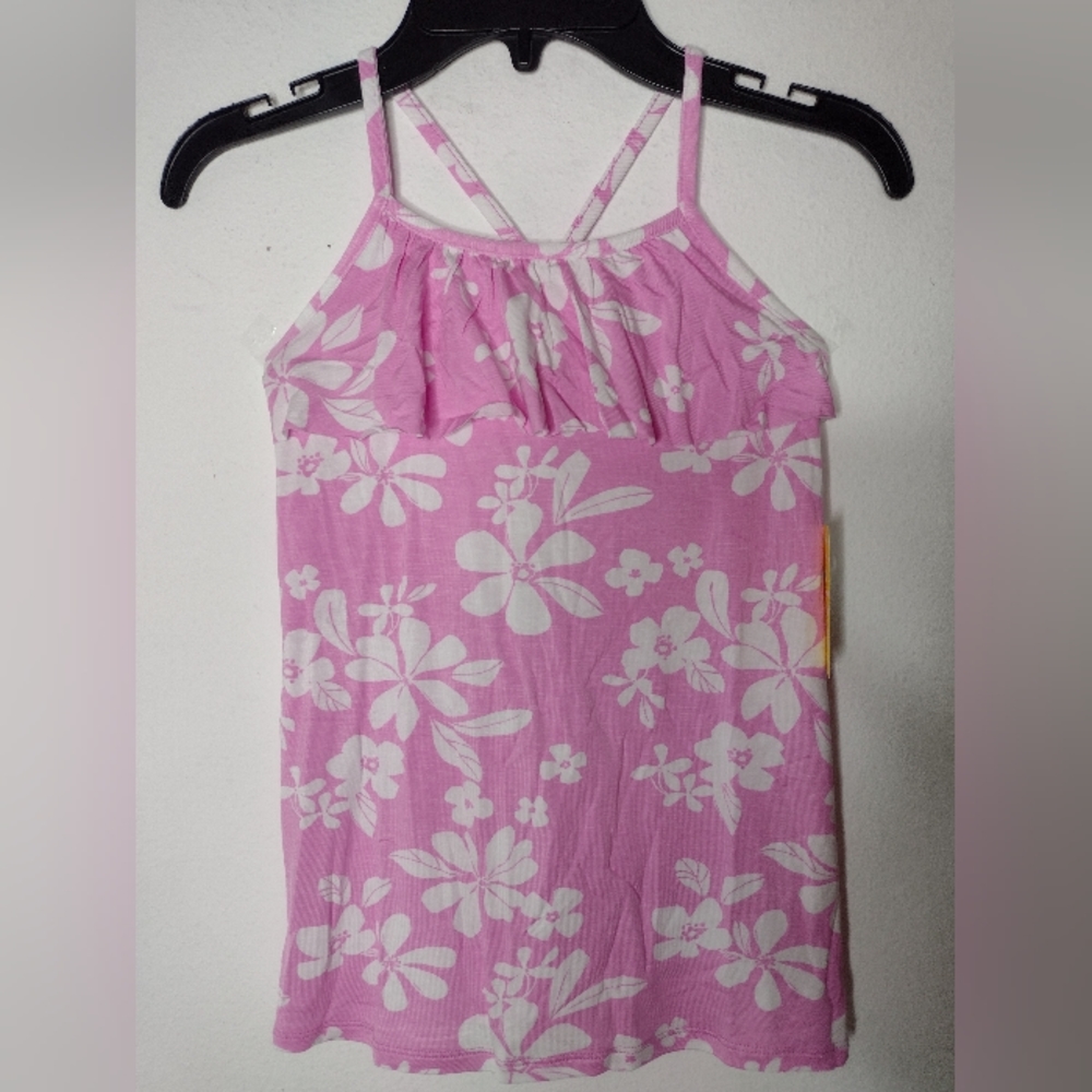 NWT Rumi + Ryder Girl's Pink/White Floral Top Multiple Sizes